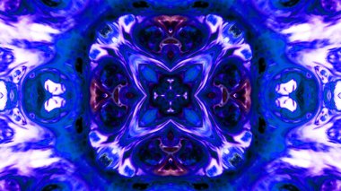 Soyut boya fırça mürekkep patlayabilir formanın düzgün kavramı simetrik desen süs dekoratif Kaleidoscope hareketi geometrik daire ve yıldız şekli