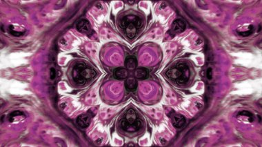 Soyut boya fırça mürekkep patlayabilir formanın düzgün kavramı simetrik desen süs dekoratif Kaleidoscope hareketi geometrik daire ve yıldız şekli