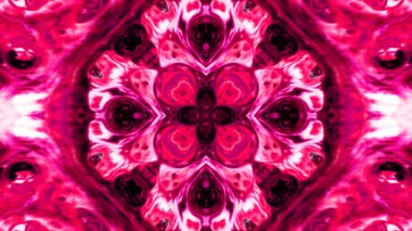 Soyut boya fırça mürekkep patlayabilir formanın düzgün kavramı simetrik desen süs dekoratif Kaleidoscope hareketi geometrik daire ve yıldız şekli