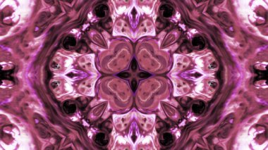 Soyut boya fırça mürekkep patlayabilir formanın düzgün kavramı simetrik desen süs dekoratif Kaleidoscope hareketi geometrik daire ve yıldız şekli