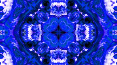 Soyut boya fırça mürekkep patlayabilir formanın düzgün kavramı simetrik desen süs dekoratif Kaleidoscope hareketi geometrik daire ve yıldız şekli