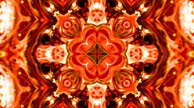 Soyut boya fırça mürekkep patlayabilir formanın düzgün kavramı simetrik desen süs dekoratif Kaleidoscope hareketi geometrik daire ve yıldız şekli