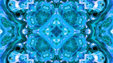 Soyut boya fırça mürekkep patlayabilir formanın düzgün kavramı simetrik desen süs dekoratif Kaleidoscope hareketi geometrik daire ve yıldız şekli