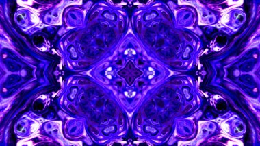 Soyut boya fırça mürekkep patlayabilir formanın düzgün kavramı simetrik desen süs dekoratif Kaleidoscope hareketi geometrik daire ve yıldız şekli