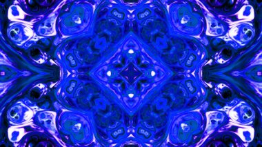 Soyut boya fırça mürekkep patlayabilir formanın düzgün kavramı simetrik desen süs dekoratif Kaleidoscope hareketi geometrik daire ve yıldız şekli