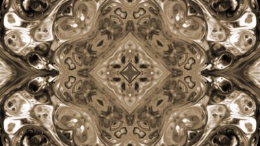 Soyut boya fırça mürekkep patlayabilir formanın düzgün kavramı simetrik desen süs dekoratif Kaleidoscope hareketi geometrik daire ve yıldız şekli