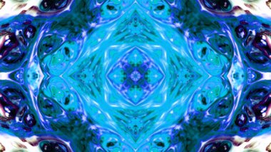 Soyut boya fırça mürekkep patlayabilir formanın düzgün kavramı simetrik desen süs dekoratif Kaleidoscope hareketi geometrik daire ve yıldız şekli