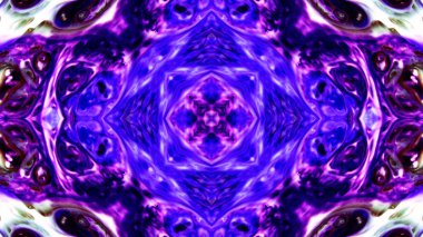 Soyut boya fırça mürekkep patlayabilir formanın düzgün kavramı simetrik desen süs dekoratif Kaleidoscope hareketi geometrik daire ve yıldız şekli