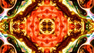 Soyut boya fırça mürekkep patlayabilir formanın düzgün kavramı simetrik desen süs dekoratif Kaleidoscope hareketi geometrik daire ve yıldız şekli