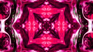 Soyut boya fırça mürekkep patlayabilir formanın düzgün kavramı simetrik desen süs dekoratif Kaleidoscope hareketi geometrik daire ve yıldız şekli