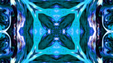 Soyut boya fırça mürekkep patlayabilir formanın düzgün kavramı simetrik desen süs dekoratif Kaleidoscope hareketi geometrik daire ve yıldız şekli