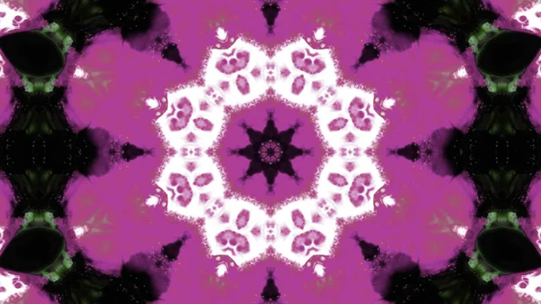 Soyut boya fırça mürekkep patlayabilir formanın düzgün kavramı simetrik desen süs dekoratif Kaleidoscope hareketi geometrik daire ve yıldız şekli