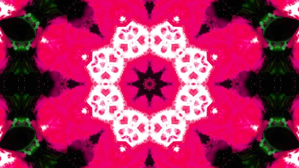 Soyut boya fırça mürekkep patlayabilir formanın düzgün kavramı simetrik desen süs dekoratif Kaleidoscope hareketi geometrik daire ve yıldız şekli