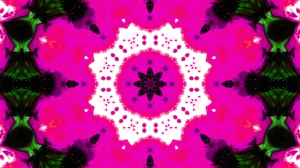 Soyut boya fırça mürekkep patlayabilir formanın düzgün kavramı simetrik desen süs dekoratif Kaleidoscope hareketi geometrik daire ve yıldız şekli