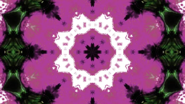 Soyut boya fırça mürekkep patlayabilir formanın düzgün kavramı simetrik desen süs dekoratif Kaleidoscope hareketi geometrik daire ve yıldız şekli