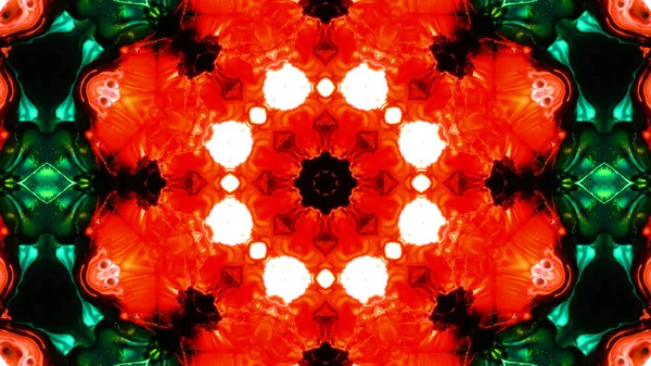 Soyut boya fırça mürekkep patlayabilir formanın düzgün kavramı simetrik desen süs dekoratif Kaleidoscope hareketi geometrik daire ve yıldız şekli