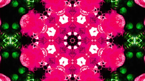 Soyut boya fırça mürekkep patlayabilir formanın düzgün kavramı simetrik desen süs dekoratif Kaleidoscope hareketi geometrik daire ve yıldız şekli