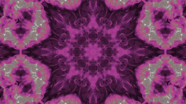 Soyut boya fırça mürekkep patlayabilir formanın düzgün kavramı simetrik desen süs dekoratif Kaleidoscope hareketi geometrik daire ve yıldız şekli