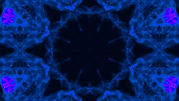 Soyut boya fırça mürekkep patlayabilir formanın düzgün kavramı simetrik desen süs dekoratif Kaleidoscope hareketi geometrik daire ve yıldız şekli