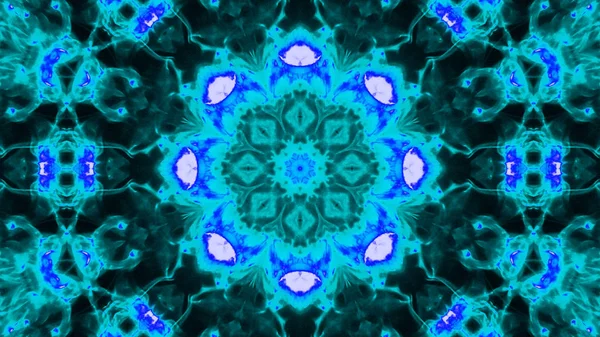 Soyut boya fırça mürekkep patlayabilir formanın düzgün kavramı simetrik desen süs dekoratif Kaleidoscope hareketi geometrik daire ve yıldız şekli