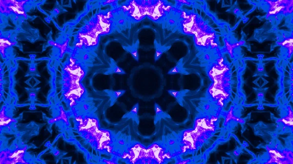 Soyut boya fırça mürekkep patlayabilir formanın düzgün kavramı simetrik desen süs dekoratif Kaleidoscope hareketi geometrik daire ve yıldız şekli