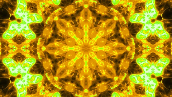 Soyut boya fırça mürekkep patlayabilir formanın düzgün kavramı simetrik desen süs dekoratif Kaleidoscope hareketi geometrik daire ve yıldız şekli