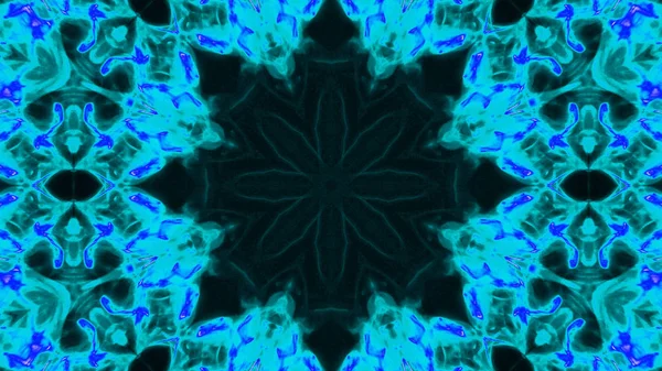 Soyut boya fırça mürekkep patlayabilir formanın düzgün kavramı simetrik desen süs dekoratif Kaleidoscope hareketi geometrik daire ve yıldız şekli