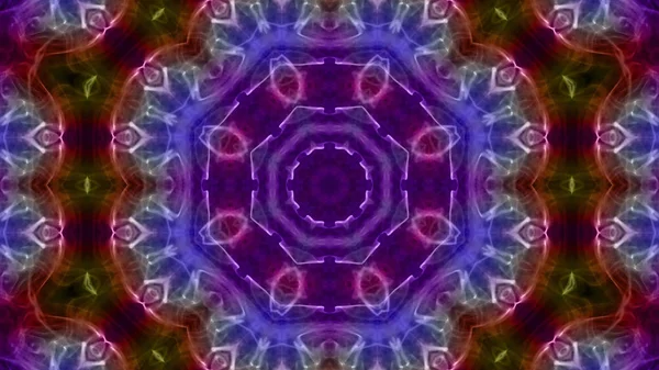 Soyut boya fırça mürekkep patlayabilir formanın düzgün kavramı simetrik desen süs dekoratif Kaleidoscope hareketi geometrik daire ve yıldız şekli