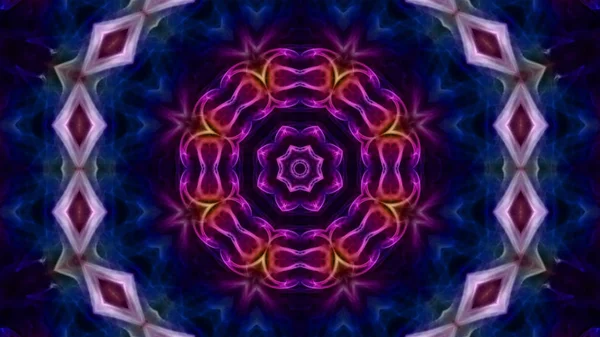 Soyut boya fırça mürekkep patlayabilir formanın düzgün kavramı simetrik desen süs dekoratif Kaleidoscope hareketi geometrik daire ve yıldız şekli