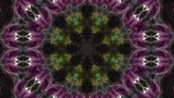 Soyut boya fırça mürekkep patlayabilir formanın düzgün kavramı simetrik desen süs dekoratif Kaleidoscope hareketi geometrik daire ve yıldız şekli