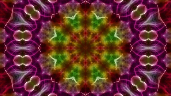 Soyut boya fırça mürekkep patlayabilir formanın düzgün kavramı simetrik desen süs dekoratif Kaleidoscope hareketi geometrik daire ve yıldız şekli