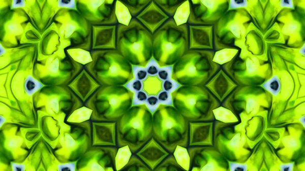 Soyut boya fırça mürekkep patlayabilir formanın düzgün kavramı simetrik desen süs dekoratif Kaleidoscope hareketi geometrik daire ve yıldız şekli