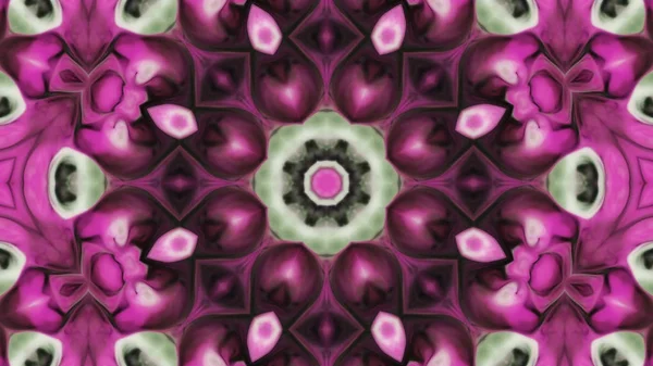 Soyut boya fırça mürekkep patlayabilir formanın düzgün kavramı simetrik desen süs dekoratif Kaleidoscope hareketi geometrik daire ve yıldız şekli