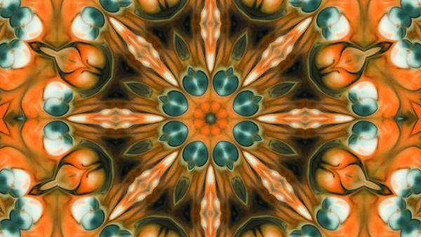 Soyut boya fırça mürekkep patlayabilir formanın düzgün kavramı simetrik desen süs dekoratif Kaleidoscope hareketi geometrik daire ve yıldız şekli