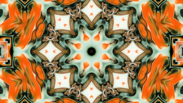 Soyut boya fırça mürekkep patlayabilir formanın düzgün kavramı simetrik desen süs dekoratif Kaleidoscope hareketi geometrik daire ve yıldız şekli