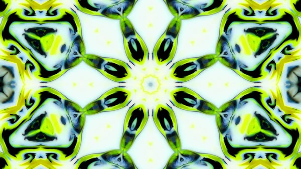 Soyut boya fırça mürekkep patlayabilir formanın düzgün kavramı simetrik desen süs dekoratif Kaleidoscope hareketi geometrik daire ve yıldız şekli