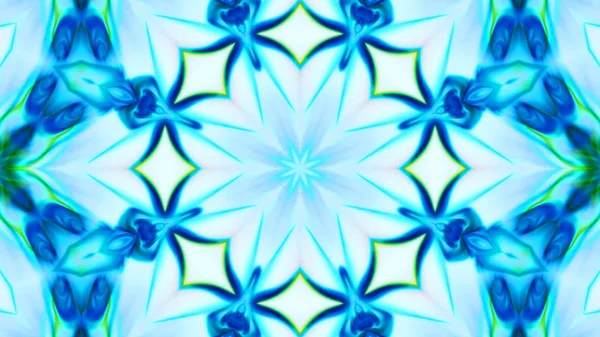 Soyut boya fırça mürekkep patlayabilir formanın düzgün kavramı simetrik desen süs dekoratif Kaleidoscope hareketi geometrik daire ve yıldız şekli