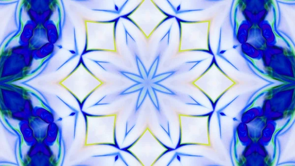 Soyut boya fırça mürekkep patlayabilir formanın düzgün kavramı simetrik desen süs dekoratif Kaleidoscope hareketi geometrik daire ve yıldız şekli