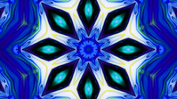 Soyut boya fırça mürekkep patlayabilir formanın düzgün kavramı simetrik desen süs dekoratif Kaleidoscope hareketi geometrik daire ve yıldız şekli