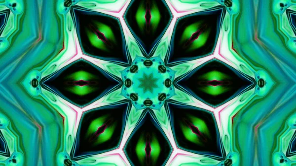 Soyut boya fırça mürekkep patlayabilir formanın düzgün kavramı simetrik desen süs dekoratif Kaleidoscope hareketi geometrik daire ve yıldız şekli