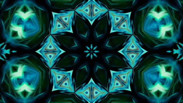 Soyut boya fırça mürekkep patlayabilir formanın düzgün kavramı simetrik desen süs dekoratif Kaleidoscope hareketi geometrik daire ve yıldız şekli