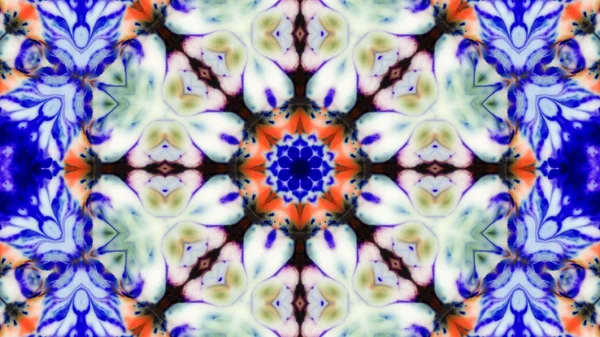 Soyut boya fırça mürekkep patlayabilir formanın düzgün kavramı simetrik desen süs dekoratif Kaleidoscope hareketi geometrik daire ve yıldız şekli