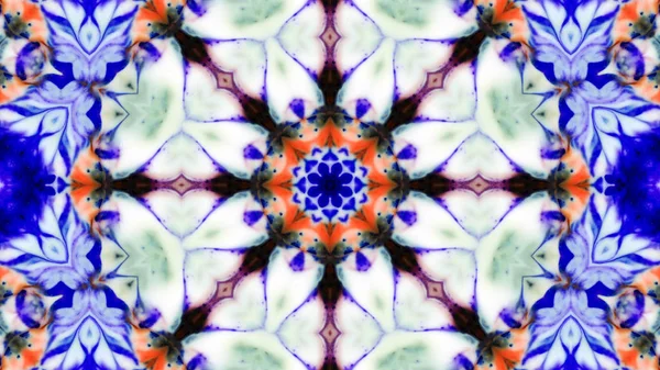 Abstrakt Maling Børst Eksplosjonsfarge Spredning Smidig Begrep Symmetrisk Mønster Dekorativ – stockfoto