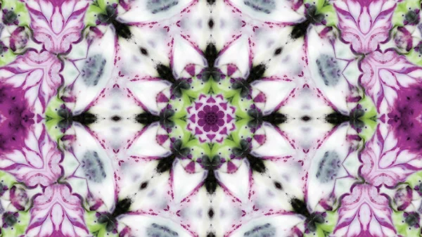 Soyut boya fırça mürekkep patlayabilir formanın düzgün kavramı simetrik desen süs dekoratif Kaleidoscope hareketi geometrik daire ve yıldız şekli