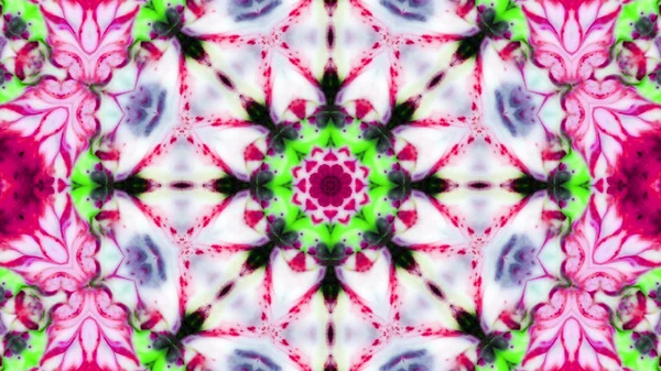 Soyut boya fırça mürekkep patlayabilir formanın düzgün kavramı simetrik desen süs dekoratif Kaleidoscope hareketi geometrik daire ve yıldız şekli