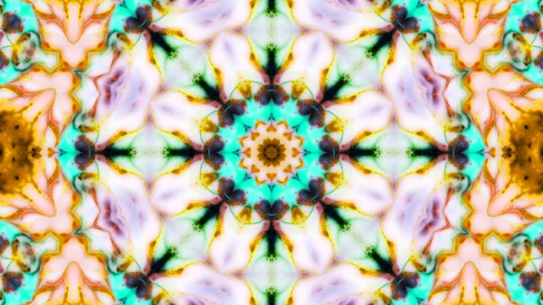 Soyut boya fırça mürekkep patlayabilir formanın düzgün kavramı simetrik desen süs dekoratif Kaleidoscope hareketi geometrik daire ve yıldız şekli