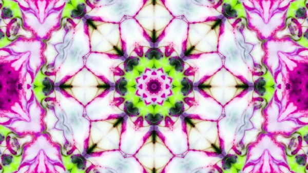 Soyut boya fırça mürekkep patlayabilir formanın düzgün kavramı simetrik desen süs dekoratif Kaleidoscope hareketi geometrik daire ve yıldız şekli