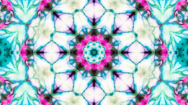 Soyut boya fırça mürekkep patlayabilir formanın düzgün kavramı simetrik desen süs dekoratif Kaleidoscope hareketi geometrik daire ve yıldız şekli