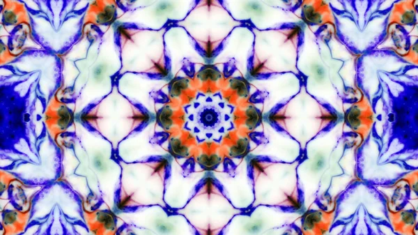 Soyut boya fırça mürekkep patlayabilir formanın düzgün kavramı simetrik desen süs dekoratif Kaleidoscope hareketi geometrik daire ve yıldız şekli