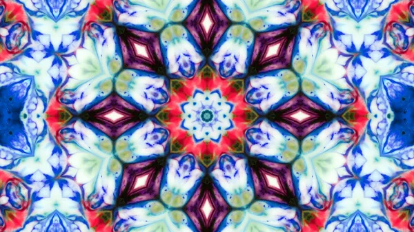 Soyut boya fırça mürekkep patlayabilir formanın düzgün kavramı simetrik desen süs dekoratif Kaleidoscope hareketi geometrik daire ve yıldız şekli